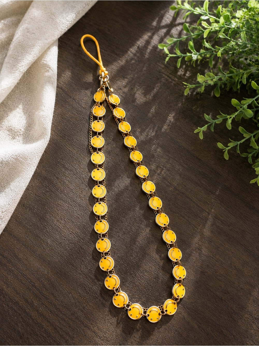 Smiley Face Phone Wristlet Strap